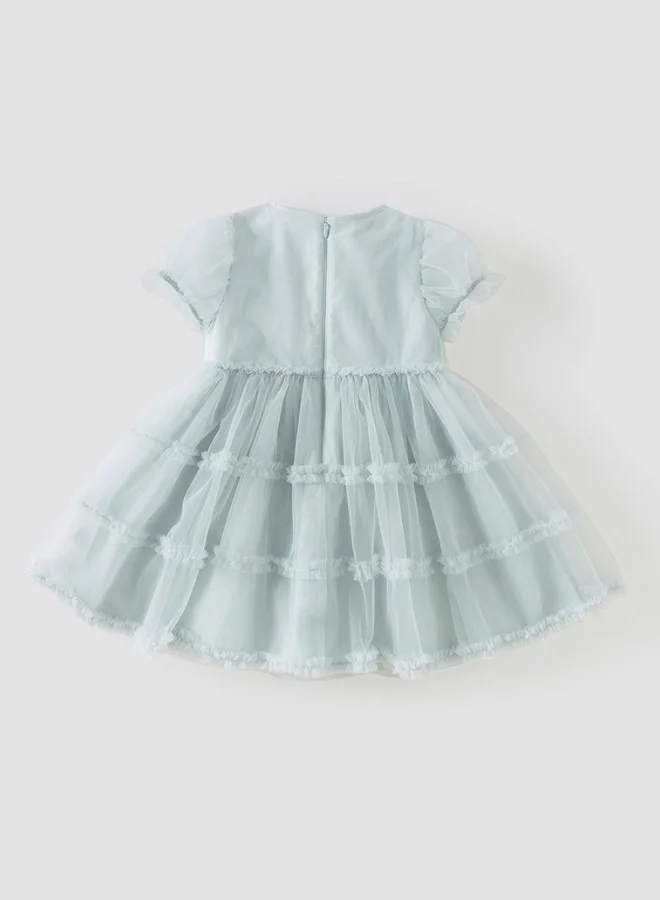 Dave & Bella  Girls Tiered Tulle Dress Mint Green Party Dress for Women | Best Price UAE