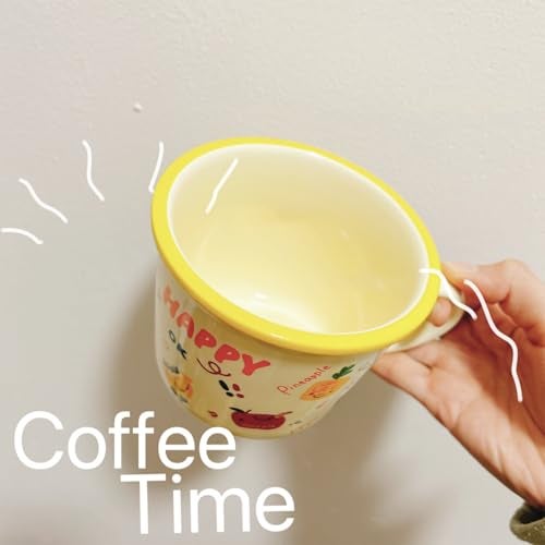 Spooky Bear Ceramic Mug – 375ml Cartoon Coffee & Tea Cup with Handle – Colorful Breakfast Cup for Kids, Women, Men – Fun Gift for Birthday, Christmas, Valentine's Day & More (Yellow) - Image 5