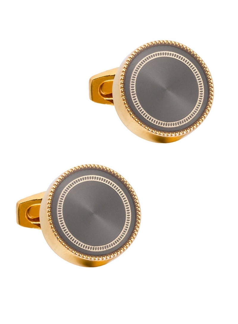 Shero Gold  Gray cufflinks for man - Image 1