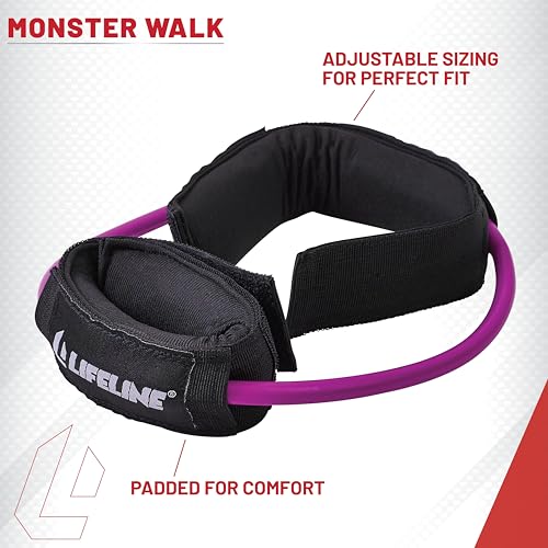 Lifeline Fitness Monster Walk Lower Body Resistance Bands with Ankle Cuffs - Durable Home Gym Equipment for Agility, Exercise, and Lower Body Strength – Multiple Resistance Levels Available 20 Pound - Image 4