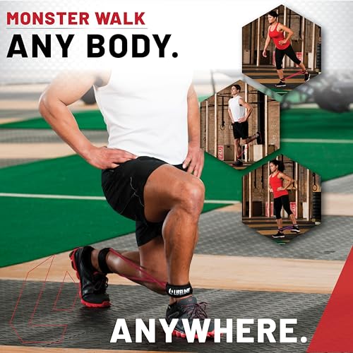 Lifeline Fitness Monster Walk Lower Body Resistance Bands with Ankle Cuffs - Durable Home Gym Equipment for Agility, Exercise, and Lower Body Strength – Multiple Resistance Levels Available 20 Pound - Image 2