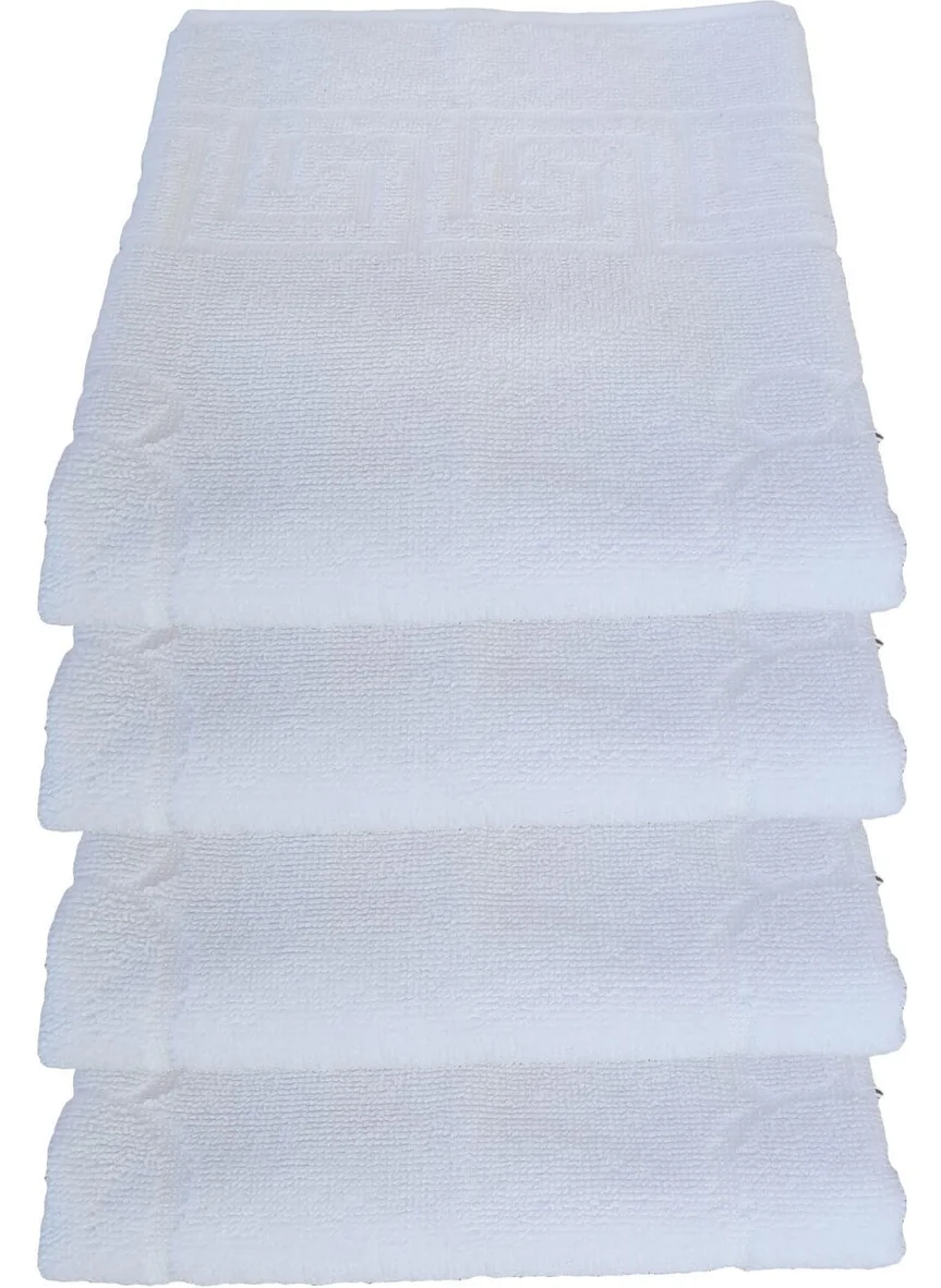 Elmira 4-Piece Footprint Bath Mat Cotton Foot Towel