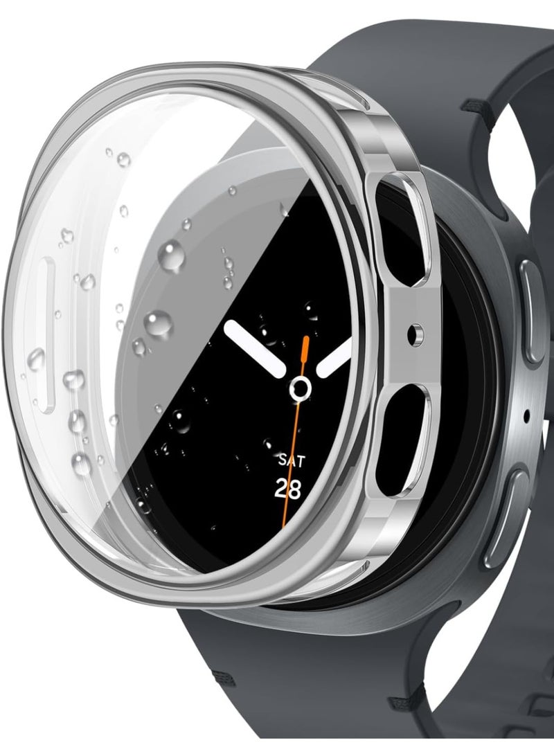 Case Compatible with Samsung Galaxy Watch 8 44mm Case All-Around with Built-in Screen Protector Watch Soft TPU Shockproof Cover Slim Guard Thin Bumper Shell Protector - Image 1