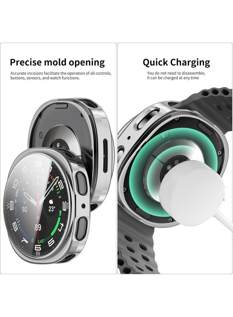 Case Compatible with Samsung Galaxy Watch 8 44mm Case All-Around with Built-in Screen Protector Watch Soft TPU Shockproof Cover Slim Guard Thin Bumper Shell Protector - Image 3