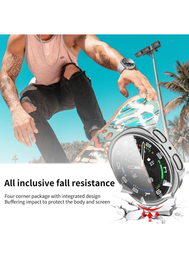 Case Compatible with Samsung Galaxy Watch 8 44mm Case All-Around with Built-in Screen Protector Watch Soft TPU Shockproof Cover Slim Guard Thin Bumper Shell Protector - Image 5