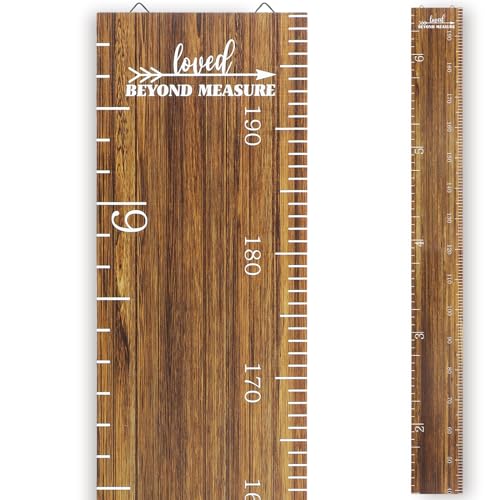 Eersida Wooden Ruler Growth Chart for Kids Nursery Wall Decor Boys Girls Height Chart Height Measurement for Wall Room Hanging Wall Decor Novel Style