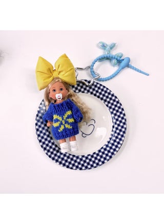Blue sweater balloon puppy pendant