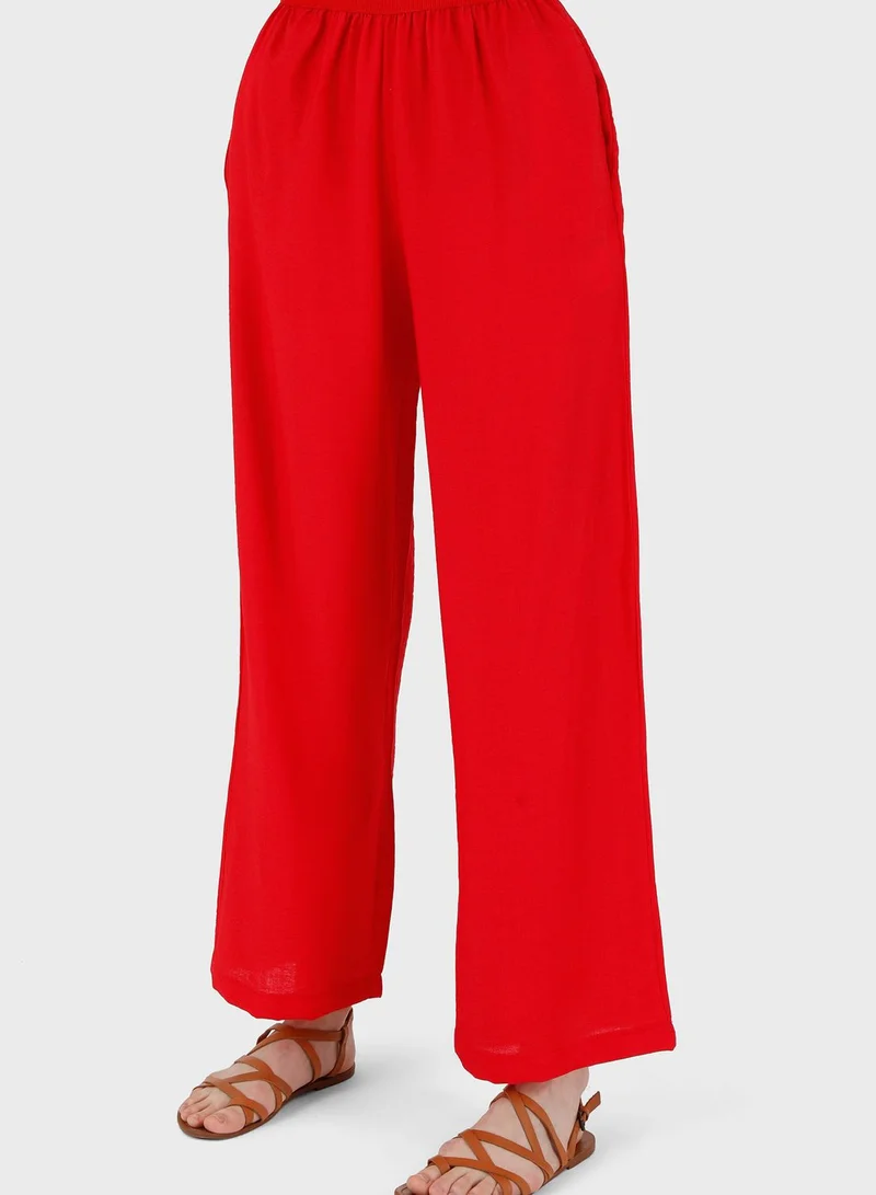 Benin by modanisa Belt Detail Tunic & Pants Set