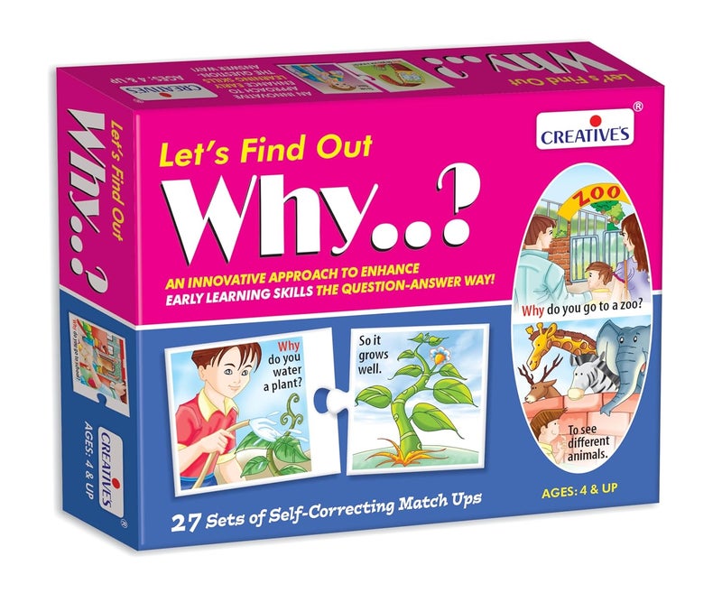 Creatives WH Series | Let's Find Out- WHY? | Question - Answer Puzzles | Learning Games for Kids | Picture Puzzles Game | Preschool Learning Games | Fun Educational for Ages 4 & Up - Image 1