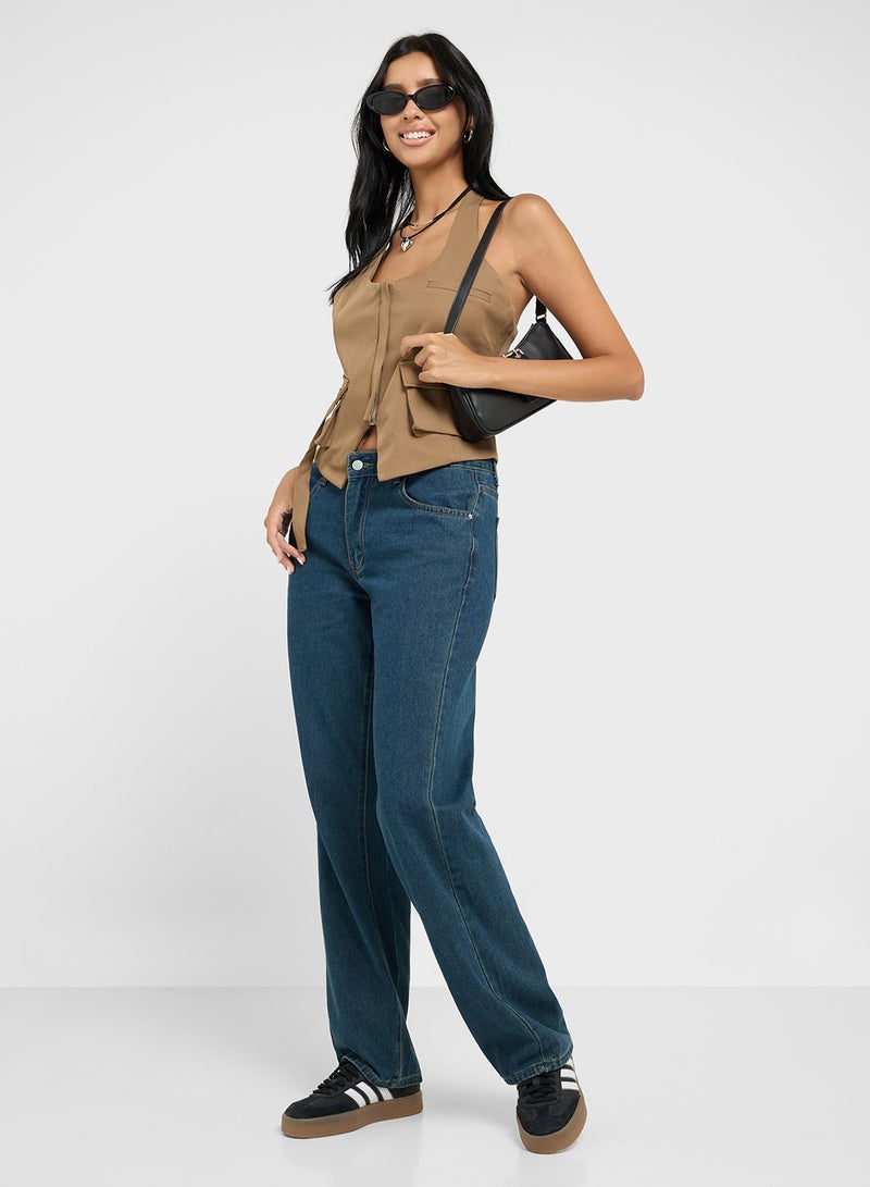 جينجر جينز مستقيم بخصر متوسط - Image 1