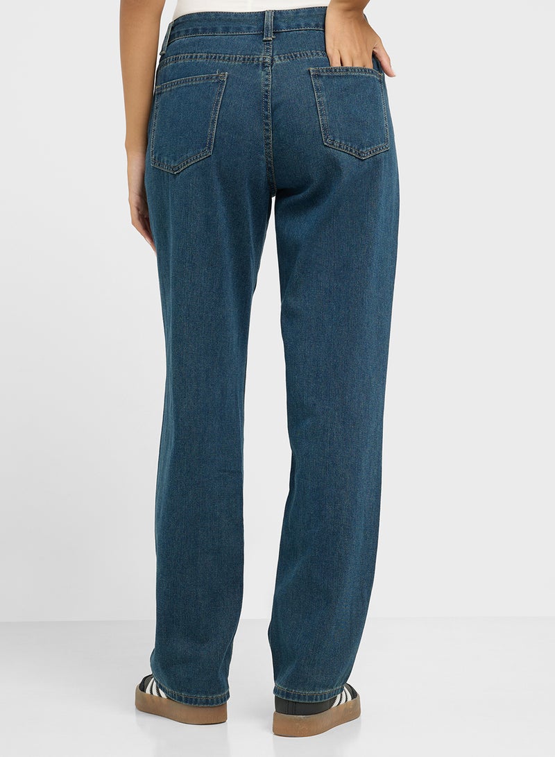 جينجر جينز مستقيم بخصر متوسط - Image 3