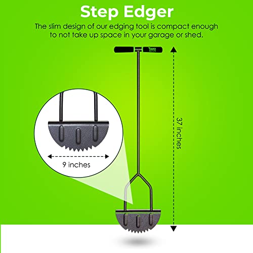 Yard Butler Step Edger - Handy & Durable Gardening Tool for Perfect Lines - Lawn Step Edger with Ergonomic Upright Design & Sturdy Blades - Image 3