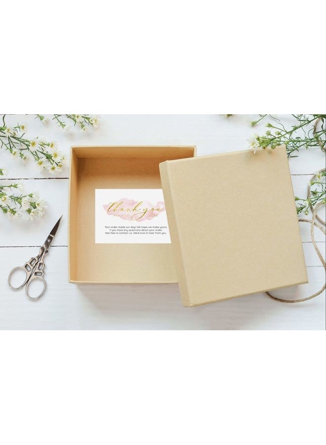 Gooji 100 Pack 4 x 6 Gold Foil Pink Watercolor Thank You for Your Order Cards for Small Business orders - Image 5