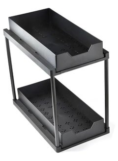 VIO 2 Tier Slide Out Organizer for Condiments Toiletries Cosmetics Laundry Products Multifunctional Sliding Shelf Storage Rack for Kitchen Countertop Under Sink Bathroom Toilet Laundry Room Home Office  - Image 5