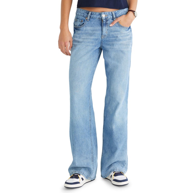 Aeropostale Low-Rise Baggy Wide-Leg Jean, Light WASH, 4R - Image 1