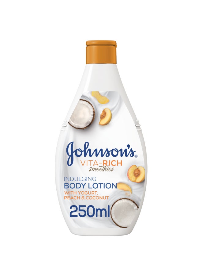 Johnson's Body Lotion Vitarich Smoothies Indulging Yogurt Peach And Coconut 250ml - Image 1