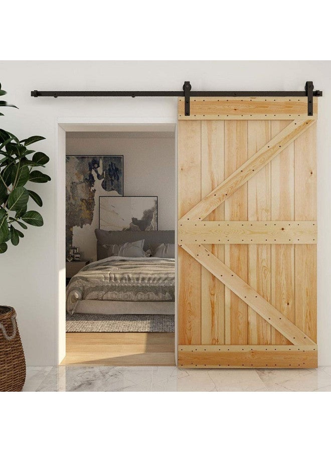 CCJH 7FT Heavy Duty Sturdy Sliding Barn Door Hardware Kit -Smoothly and Quietly -Easy to Install Fit 42" Wide Door Panel (Basic Roller Hanger) - Image 2