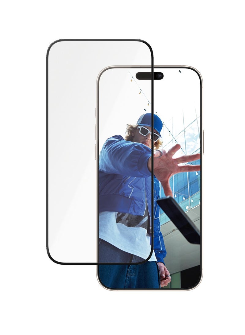 PanzerGlass حماية شاشة بانزر جلاس® السيراميكية لجهاز آبل آيفون 16 برو ماكس، EasyAligner، زجاج سيراميكي ياباني بقوة 5X، مقاومة عالية للخدوش، مقاومة للصدمات - Image 2