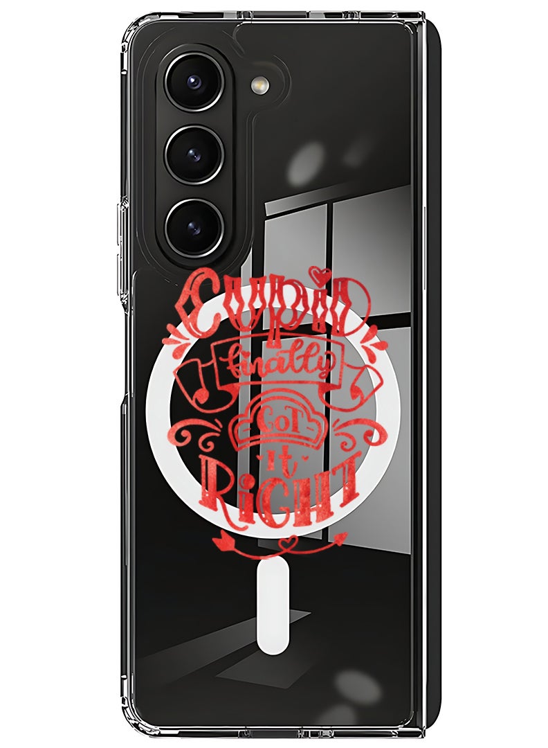 Theodor Magnetic Case for Samsung Galaxy Z Fold 6 Compatible with MagSafe Wireless Charging, Shockproof Phone Bumper Cover Cupid finally got it right - Image 1