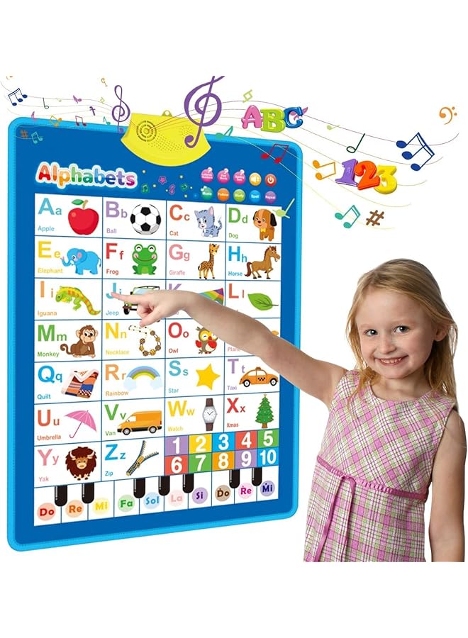 UKR Educational Toys Talking Poster For Kids Best Musical And Learning Toy For Toddlers And Babies Alphabet And Piano - Image 1