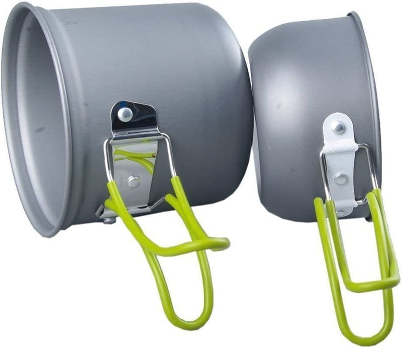 Linist Camping Cookware Set - Outdoor Pans and Pots Mini Cook Set for Backpacking, Hiking and Picnic - 2pcs - Image 4
