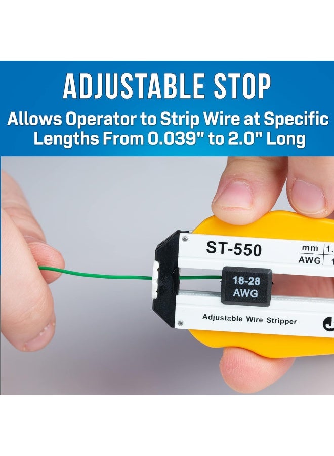 Jonard Tools St-550 Abs Adjustable Precision Wire Stripper, 18-28 Awg - Image 3