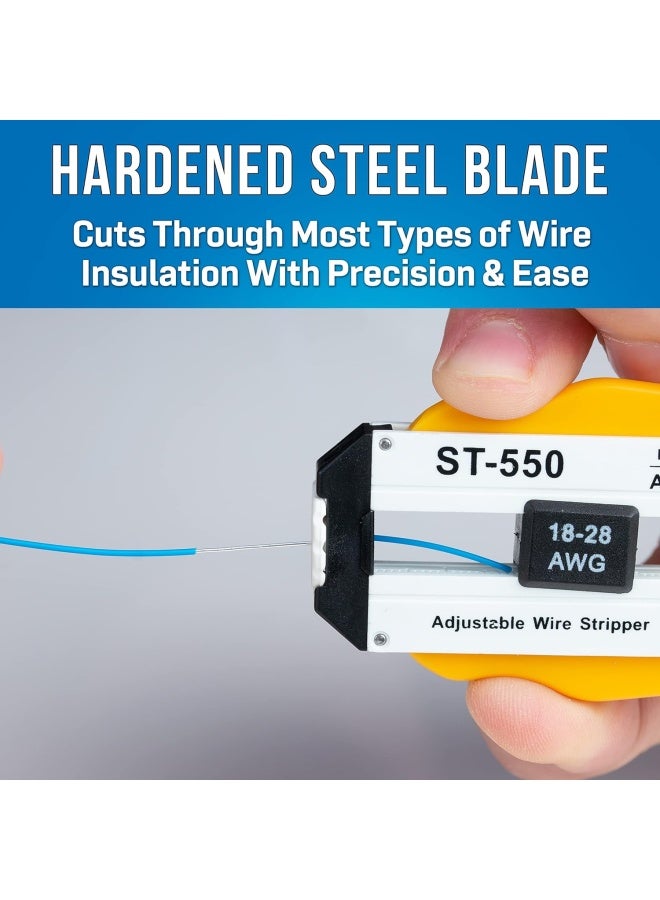 Jonard Tools St-550 Abs Adjustable Precision Wire Stripper, 18-28 Awg - Image 4