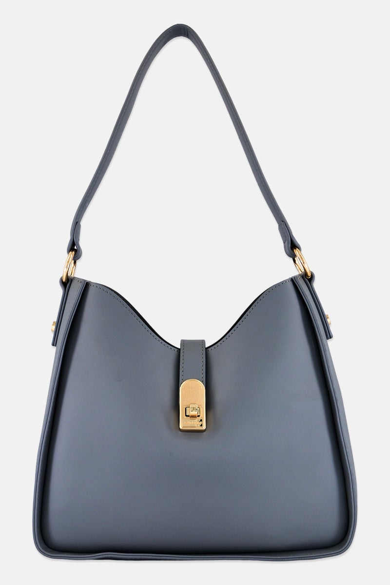 Kathy Ireland Women Plain Shoulder Bag, Grey - Image 1