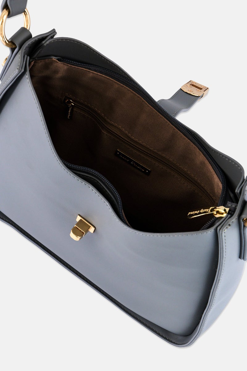 Kathy Ireland Women Plain Shoulder Bag, Grey - Image 2