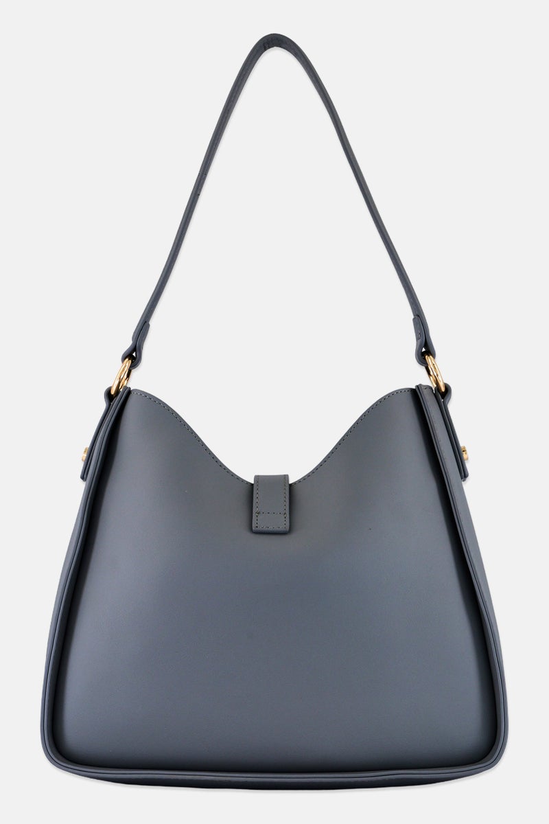 Kathy Ireland Women Plain Shoulder Bag, Grey - Image 3