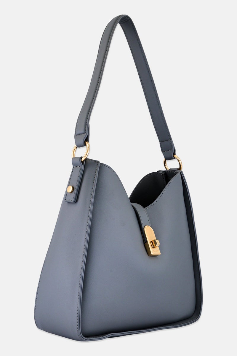 Kathy Ireland Women Plain Shoulder Bag, Grey - Image 4