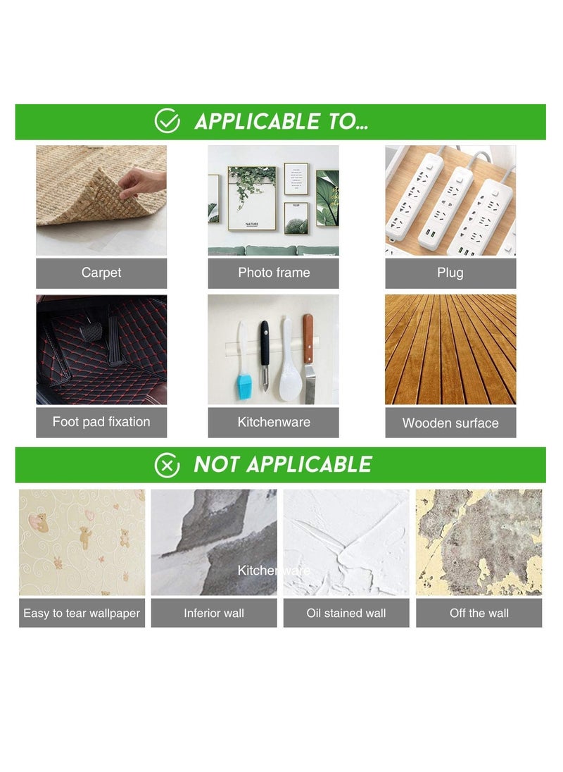 Meetion 3Meter Double Sided Tape Heavy Duty, Waterproof Acrylic Double Sided Adhesive Clear Tape, Removable Sticky Tape for Walls/Carpet/Wood(3M x 3CM x 2MM)  - Image 2