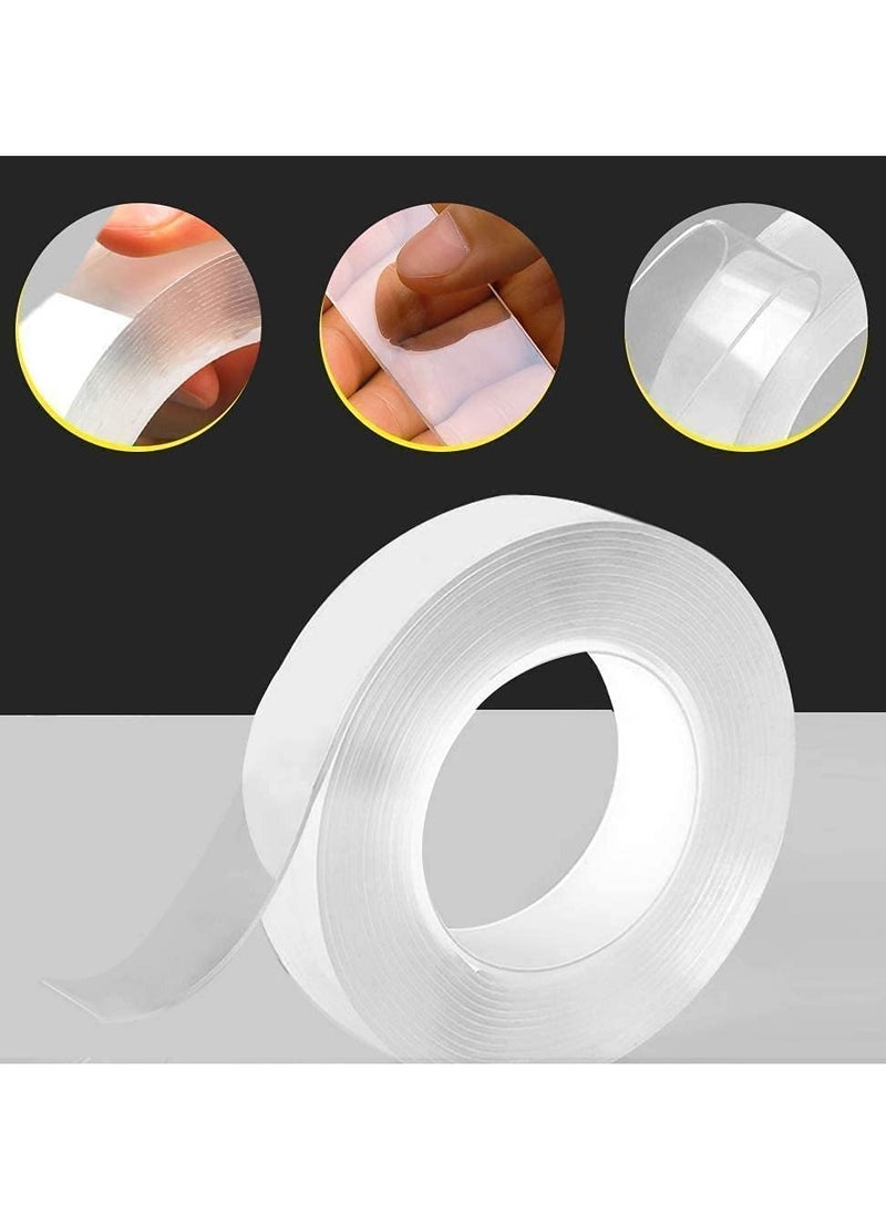 Meetion 3Meter Double Sided Tape Heavy Duty, Waterproof Acrylic Double Sided Adhesive Clear Tape, Removable Sticky Tape for Walls/Carpet/Wood(3M x 3CM x 2MM)  - Image 5