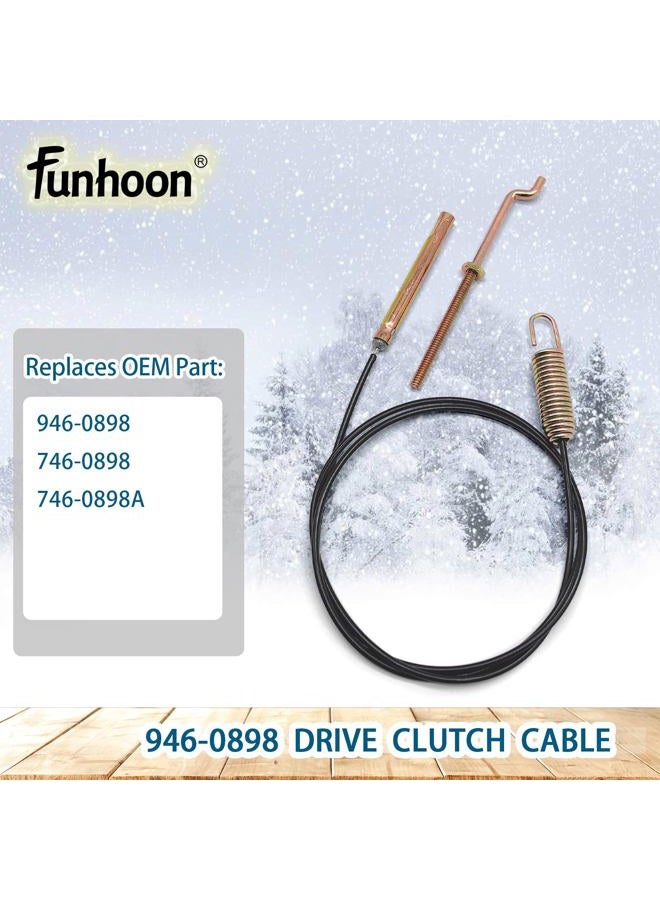Funhoon 946-0898 Drive Clutch Cable for MTD Cub Cadet Troy-Bilt Craftsman Snow Blowers Replaces 746-0898 746-0898A 746-0898B - Image 3