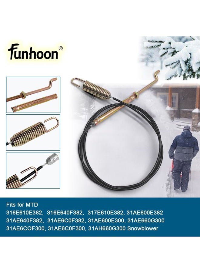 Funhoon 946-0898 Drive Clutch Cable for MTD Cub Cadet Troy-Bilt Craftsman Snow Blowers Replaces 746-0898 746-0898A 746-0898B - Image 5