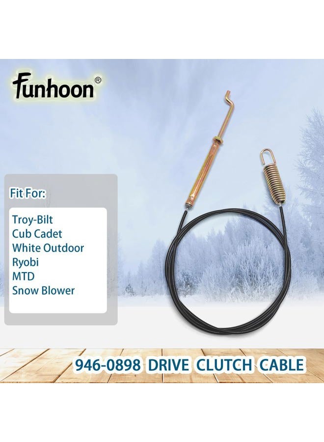 Funhoon 946-0898 Drive Clutch Cable for MTD Cub Cadet Troy-Bilt Craftsman Snow Blowers Replaces 746-0898 746-0898A 746-0898B - Image 4