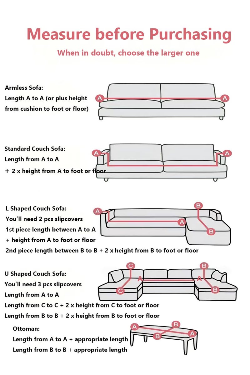 Erke Couch Cover Sheet Blanket, 3-Seat Standard Size Sofa Cushion Slip Covers, L Shape Sectional Furniture Decor Protector, Machine Washable Chenille Slipcover for Pets Dogs Cats - Image 3