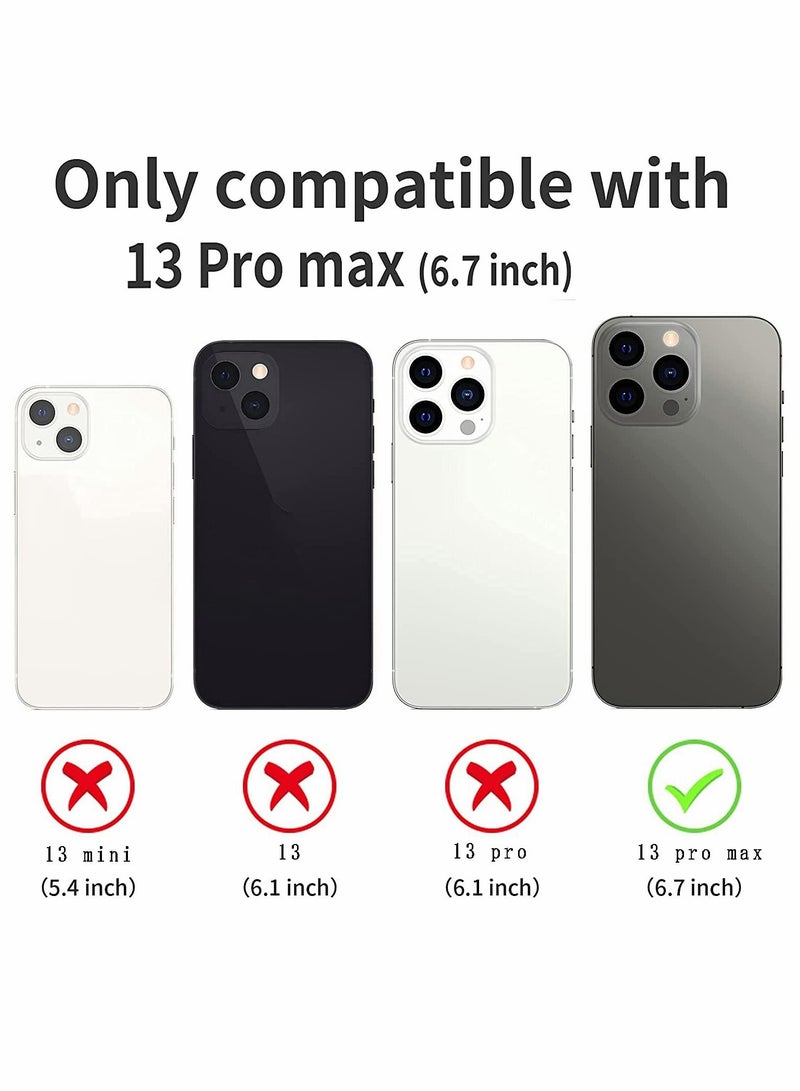 Excefore Excefore for iPhone 13 Pro Max Case, 13 Pro Max Cover Kickstand Case with Slide Camera Cover - Image 2