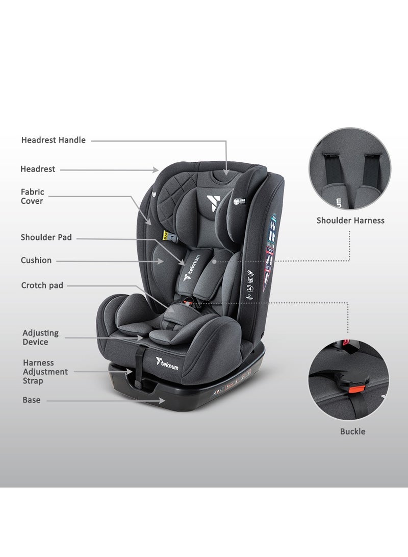 TEKNUM Evolve 2 Car Seat, 0 - 12 Yrs - Grey  - Image 5