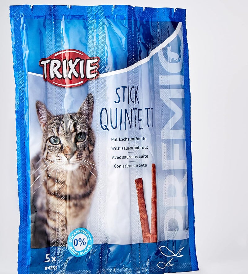 Trixie Premio Stick Quintett Salmon & Trout Cat Treats - Image 3