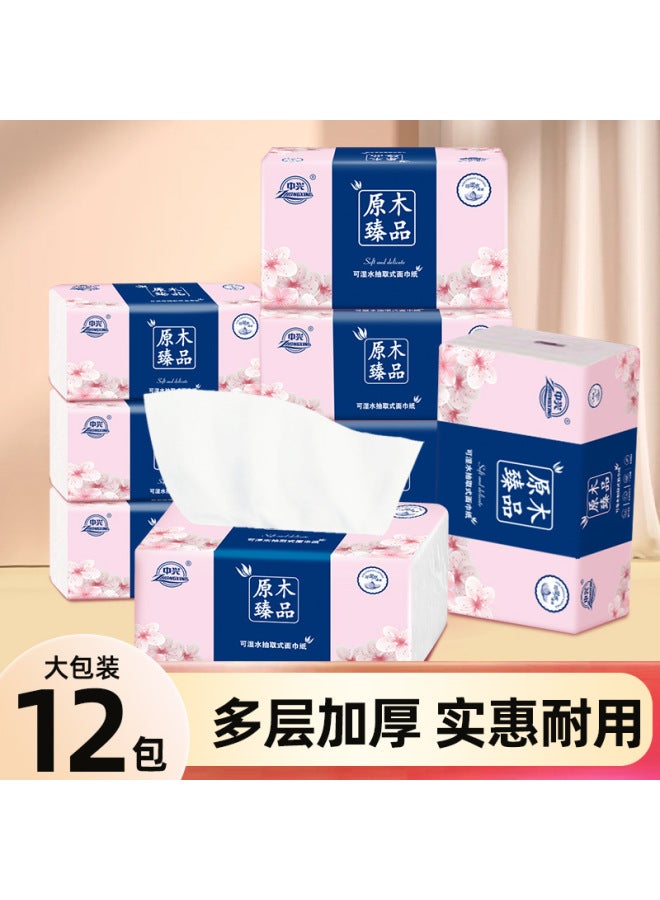 زد تي اي زتي 40 حزمة من المناشف الورقية، اقتصادية، سميكة وناعمة، صالحة للاستخدام الجاف والرطب، آمنة للأمهات والرضع، خالية من الفلور والمواد المضافة - Image 1