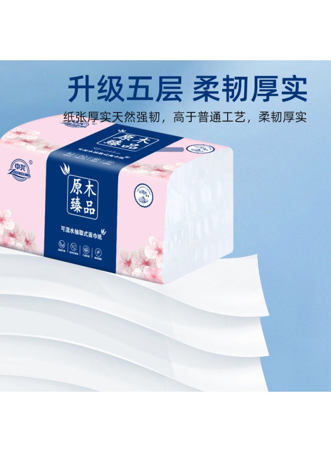 زد تي اي زتي 40 حزمة من المناشف الورقية، اقتصادية، سميكة وناعمة، صالحة للاستخدام الجاف والرطب، آمنة للأمهات والرضع، خالية من الفلور والمواد المضافة - Image 4