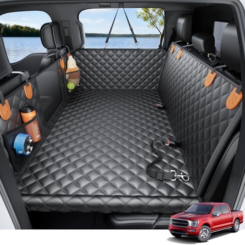 Wigoo Dog Truck Seat Cover for Back Seat Dog Hammock with Hard Bottom Support 450lbs Heavy Duty Waterproof Car Bed Extender for 24 Large Dogs Backseat Protector for SUV Truck XL Size - Image 1