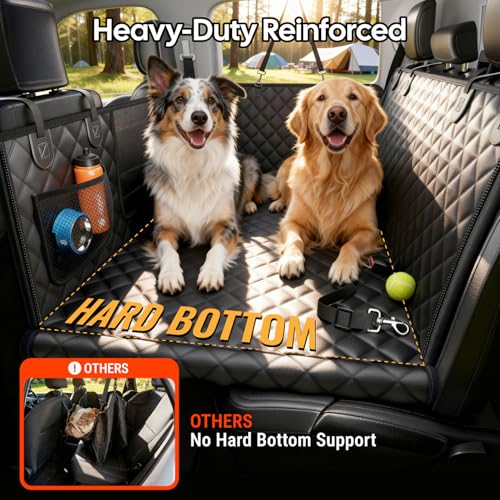 Wigoo Dog Truck Seat Cover for Back Seat Dog Hammock with Hard Bottom Support 450lbs Heavy Duty Waterproof Car Bed Extender for 24 Large Dogs Backseat Protector for SUV Truck XL Size - Image 3