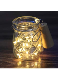 Desidiya Desidiya 20 LED Wine Bottle Cork Copper Wire String Lights 2M Battery Powered Pack of 1  - Image 2