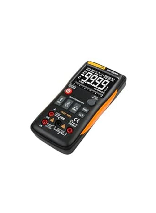 Auto Range Digital Multimeter Voltage Current Resistance Temperature Tester Orange High Accuracy - Image 1