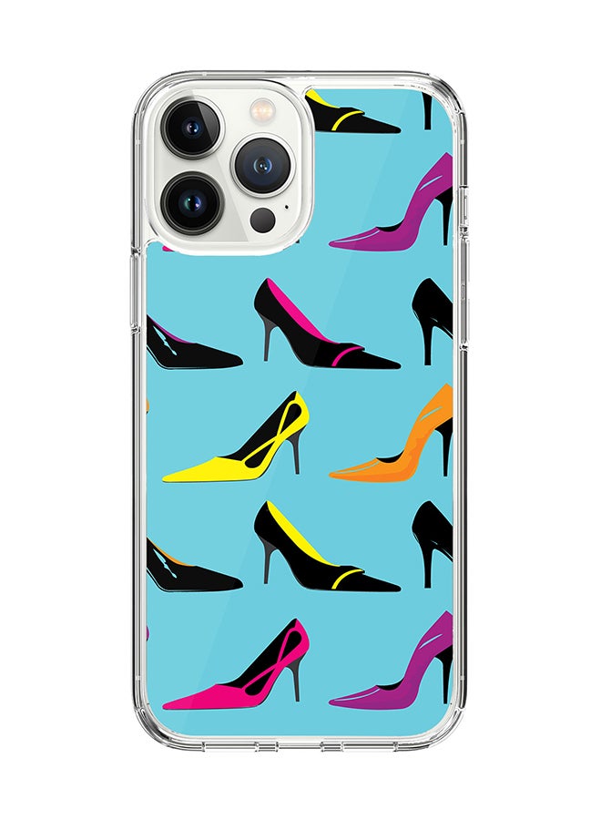 Stylizedd Classic Clear for Apple iPhone 14 Pro Max Case Hybrid Soft Cover Flexible Edges Anti Drop TPU PC Gel Thin Transparent Cover - Heel Story Full Print