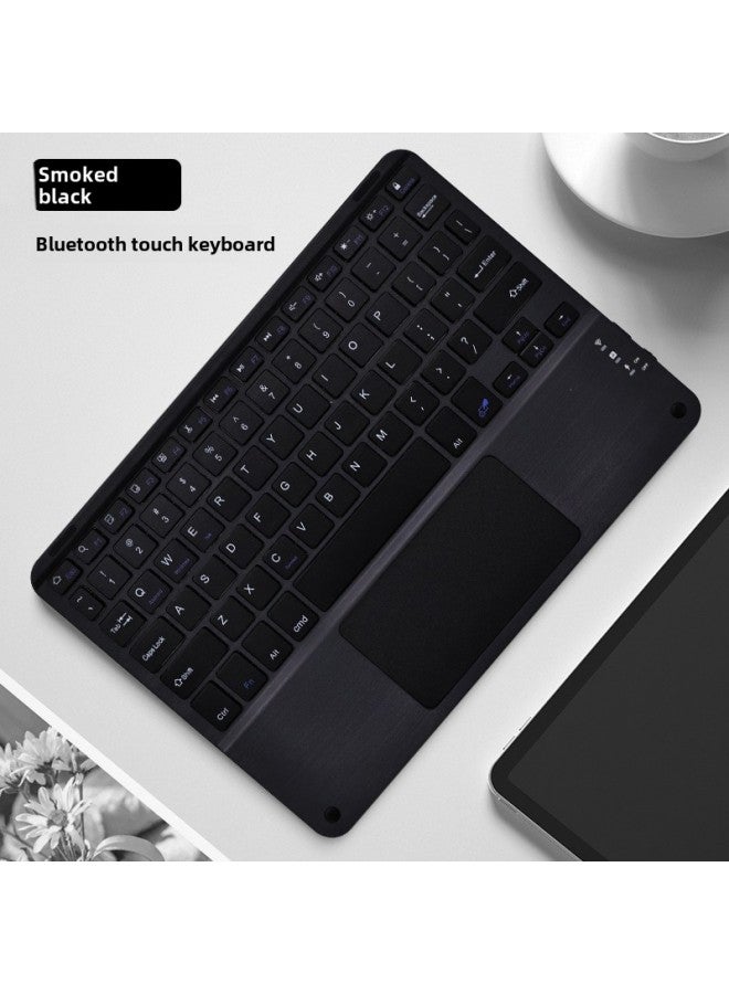 Square Hat Touch Bluetooth Keyboard For Apple Lenovo Huawei Mobile Phone Tablet Magnetic Magic Control Wireless Charging Keyboard-Color:Full Color Series Touch Classic Black-Product Type:Ten Inch Ty  - Image 1