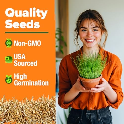 HOME GROWN أعشاب القطط الممتازة 1 باوند من بذور الشوفان والشعير المختلطة 100% غير معدلة وراثيًا من الولايات المتحدة الأمريكية - Image 2