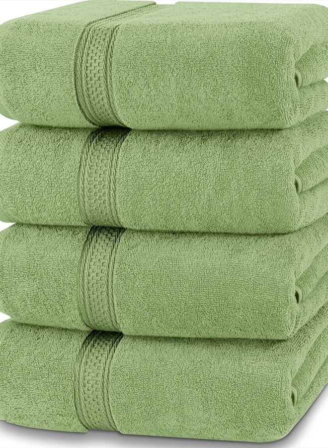 Utopia Towels 4 Pack Premium Bath Towels Set, (27 x 54 Inches) 100% Ring Spun Cotton 600GSM, Lightweight and Highly Absorbent Quick Drying Towels, Perfect for Daily Use (Sage Green) - Image 1